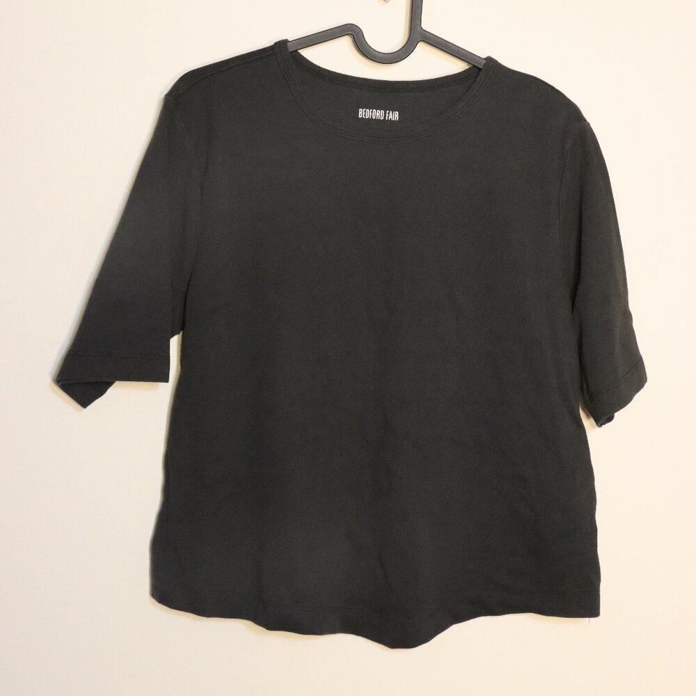 Bedford Fair Black short sleeved tshirt, like new condition, PM